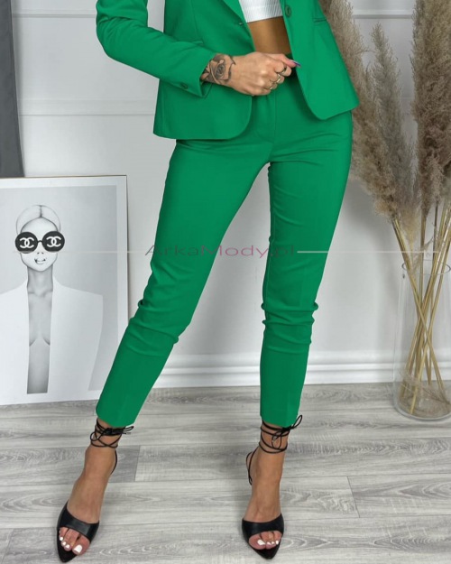 Spodnie gładkie zielone SHE09