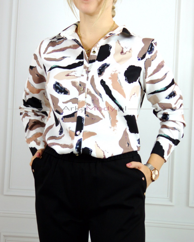 Elegancka wizytowa koszula damska bluzka klasyczna wzory roz 36-48 Polska produkcja PREMIUM 3