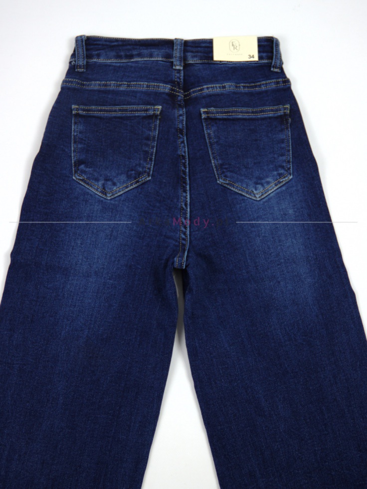 Spodnie damskie szwedy niebieskie jeans szeroka nogawka klasyka Produkt PREMIUM 4