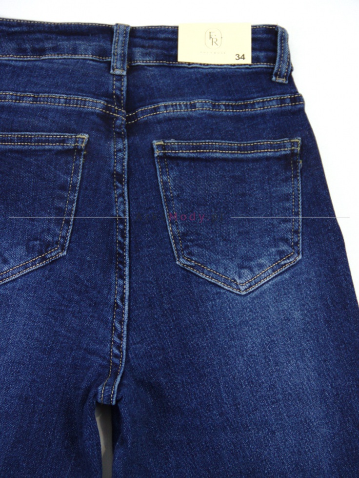 Spodnie damskie szwedy niebieskie jeans szeroka nogawka klasyka Produkt PREMIUM 5