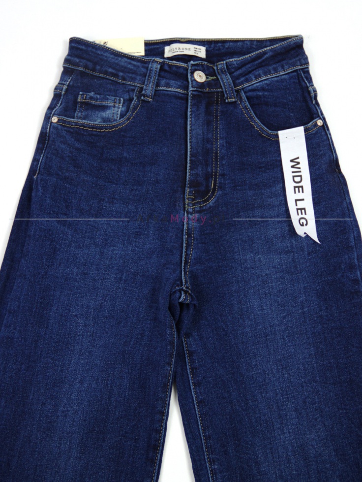 Spodnie damskie szwedy niebieskie jeans szeroka nogawka klasyka Produkt PREMIUM 7