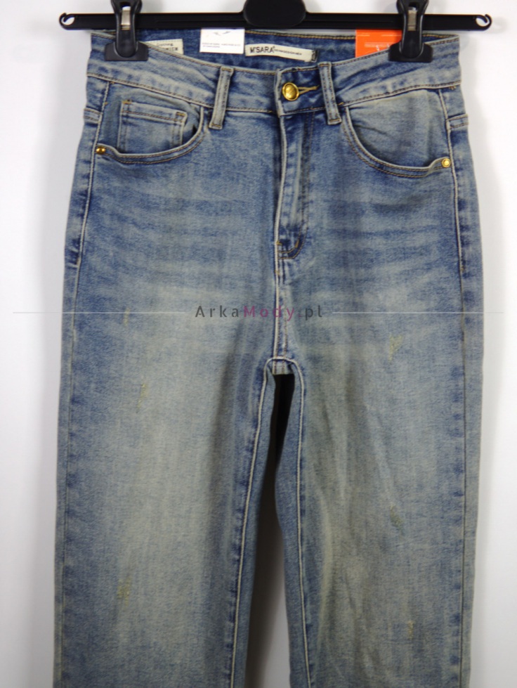 Spodnie damskie niebieskie brudny jeans Skinny klasyka Produkt PREMIUM  6
