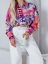 Koszula damska luźna bluzka wzory fiolet róż klasyczna Simplicity Polski produkt PREMIUM