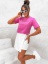 Bluzka damska tshirt różowa bawełna krótki rękaw StayHere Polski produkt