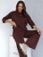Stylowa bluza damska oversize brązowa pudełko bez kaptura Trendy Polska