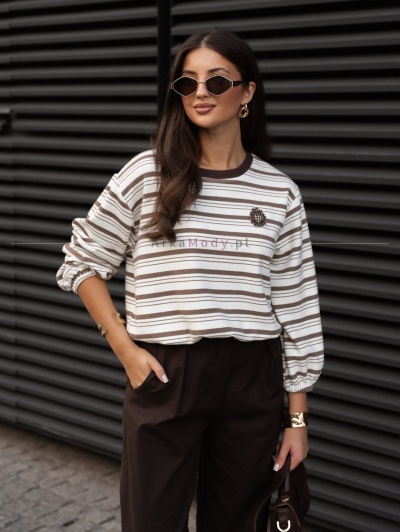 Sweter w paski Xana100