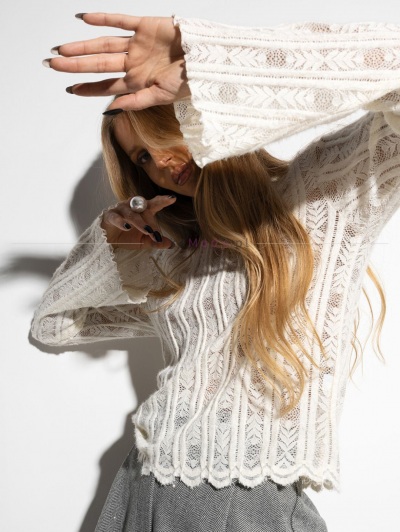 Bluzka Sweterkowa ECRU Xana129