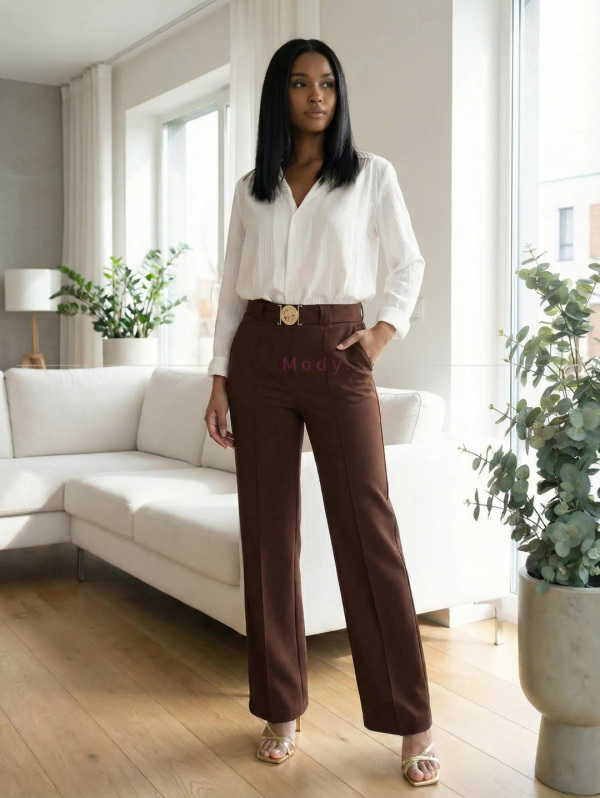 Spodnie Samanta BRĄZ EMI26