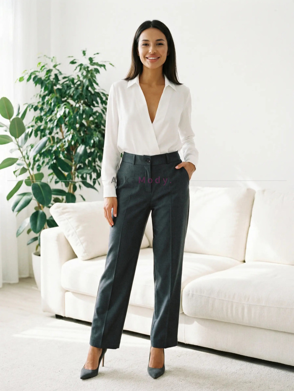 Spodnie Eliza POPIEL EMI29